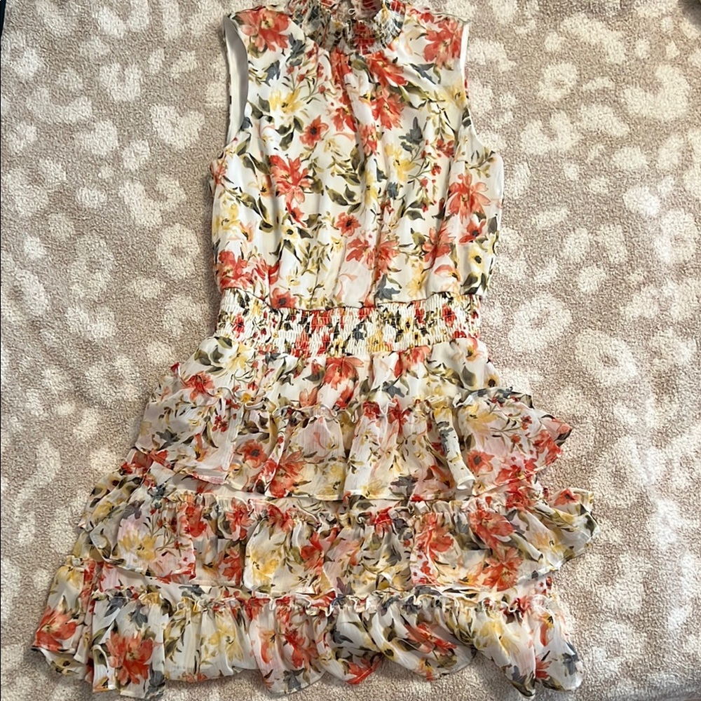 Floral Sleeveless Dress - Multicolor